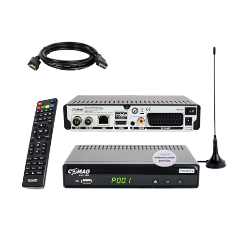 Comag SL65T2 DVBT2 Receiver Bundle mit passiver DVBT2 Antenne, DVB-T2 Receiver mit...