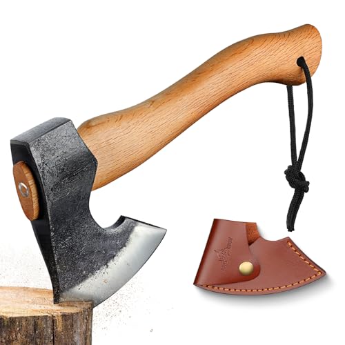 Purple Dragon Handbeil Outdoor, Beil Axt Survival mit Scheide, Axt Holz Spalten Scharfe,...