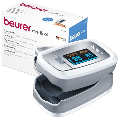 Beurer PO 30 Pulsoximeter, Messung von Sauerstoffsättigung (SpO₂) und Herzfrequenz...