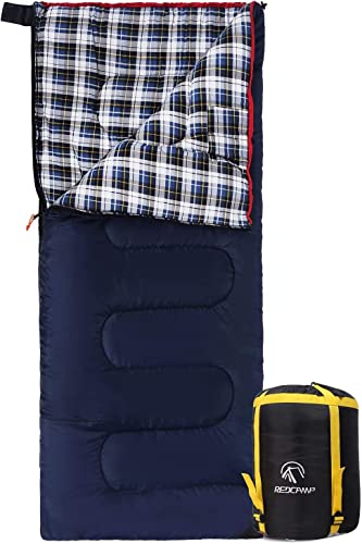 REDCAMP XL Baumwoll Schlafsack warm für Erwachsene,Bequeme Flanell Kompakt...