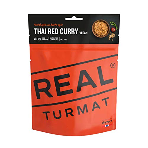 Drytech Real Turmat Thai Curry Rot Trekking Mahlzeit Outdoor Essen Ration Nahrung Vegan