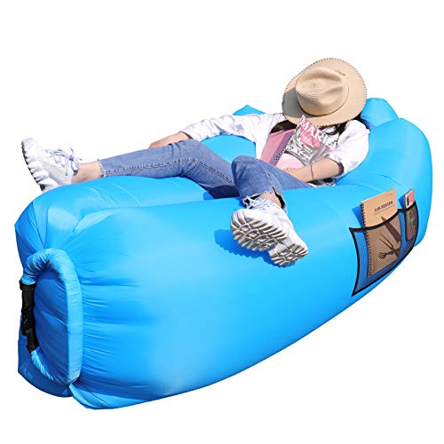 AngLink Luftsofa, 2022 Neu Kissenentwurf Wasserdichtes Aufblasbares Sofa Air Lounger mit 2...