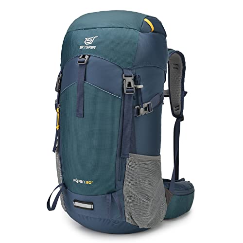 SKYSPER Wanderrucksack 30L Trekkingrucksack mit Rückenbelüftung und Netzrücken...