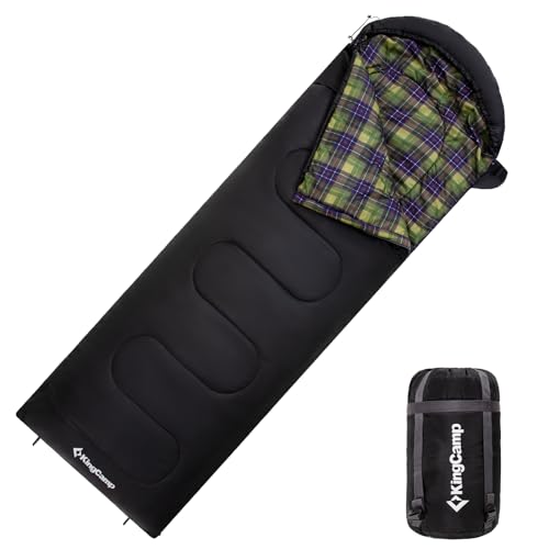 KingCamp Schlafsack, vielseitig einsetzbar, komplett entfaltbar Schlafsack Outdoor mit...