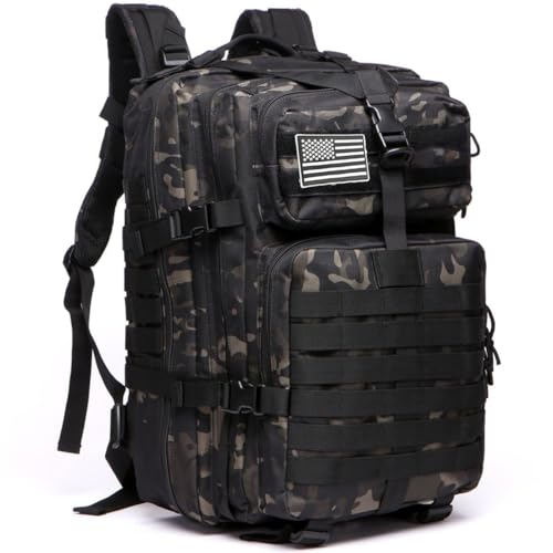 GUJOIN 50L Strapazierfähiger Nylon Wasserdichter Angeln Jagdrucksack Outdoor Militär...