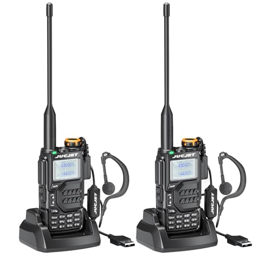 JUCJET UV-K5 Zweiband-Walkie Talkies (2 Stück), Zweiwege-Funkgerät (VHF/UHF),with...