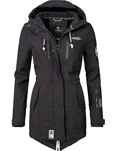 MARIKOO Damen Winter Jacke Winterjacke Mantel Outdoor wasserabweisend Softshell B614...