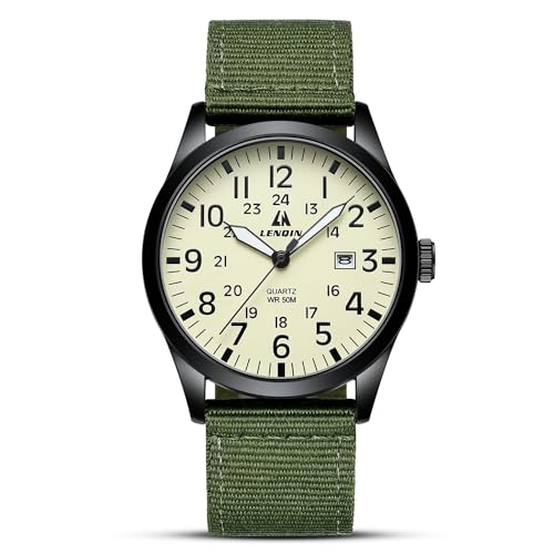 LN LENQIN Uhren Herren Herren Uhr Militär Uhr 30M wasserdichte Armbanduhr Herren Analog...