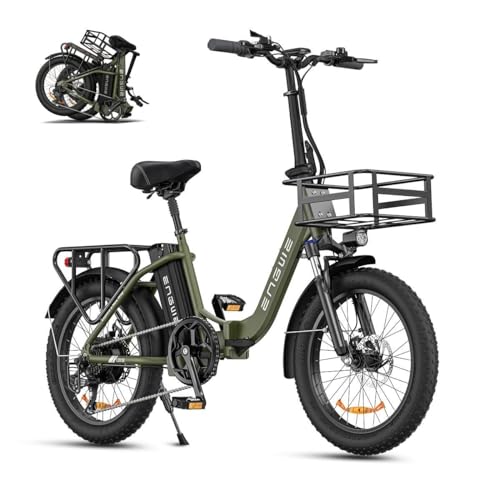 ENGWE E Bike 20 Zoll Klapprad Elektrofahrrad mit 3.0 Zoll Fat Tire, 15.6Ah Lithium-Akku...