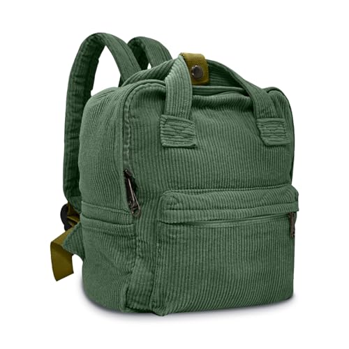 Boziee Klein Rucksack Damen Canvas/Cord Cityrucksack Rucksäcke...