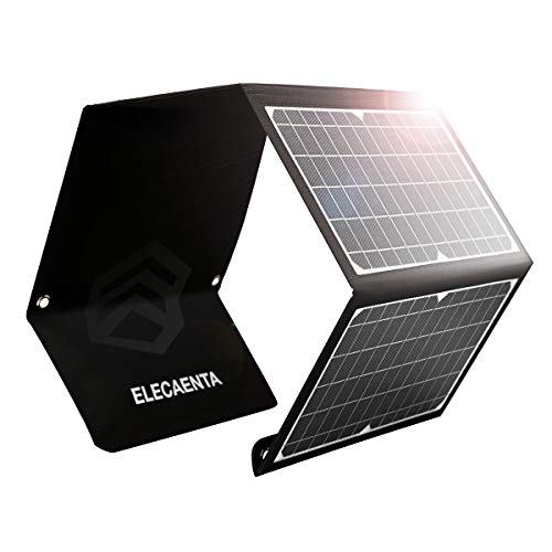 ELECAENTA 30W ETFE Faltbar Solar Ladegerät 3-Port USB PD18W QC3.0 Type-C Solar Panel...
