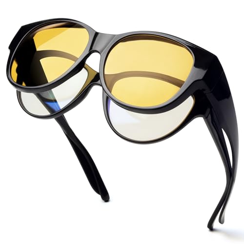 Face Shadow Polarisierte Nachtsichtbrille für Autofahrer, Nachtfahrbrille Clip Damen,...