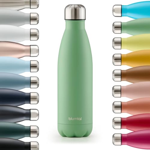 Blumtal® Trinkflasche Edelstahl Charles - Thermosflasche 500 ml - BPA-freie Thermo...