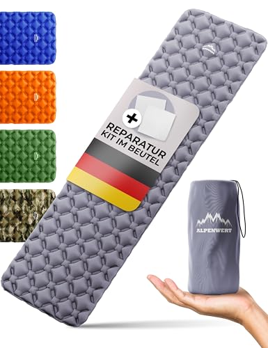 Alpenwert® Isomatte Outdoor [Kleines Packmaß & Ultraleicht] Luftmatratze perfekt für...