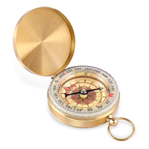 PAYFULLY Kompass Outdoor, 15x50mm Kompass Wandern Portable Wasserdicht Kompass, Kompass...