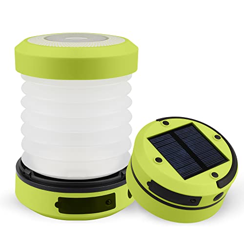 Solar Taschenlampe Aufladbar - Taschenlampe Solar zum Camping | Faltbare Solartaschenlampe...