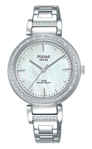 Pulsar Solar Damen-Uhr Edelstahl mit Metallband PY5045X1