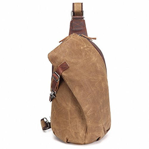 AOTIAN Sling Rucksack Wasserdicht Canvas Lässiger Tagesrucksack Damen Herren ein Schulter...