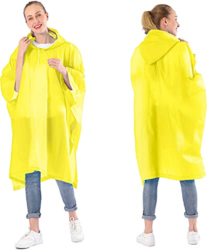 Ahsado Regenponcho, 3-in-1 Multifunktionales Regencape zum Camping Wandern für...