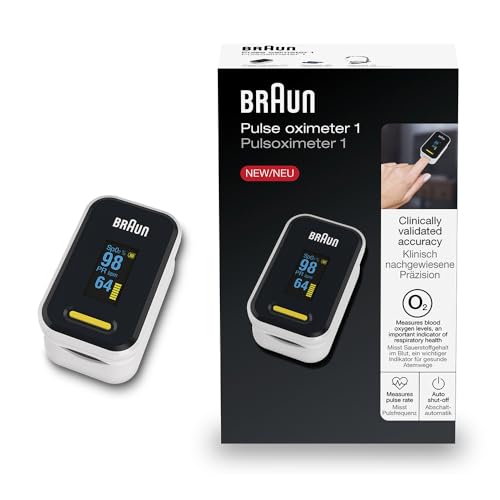 Braun Healthcare Pulsoximeter 1 (Sauerstoffsättigung, Blutsauerstoffgehalt, klinisch...