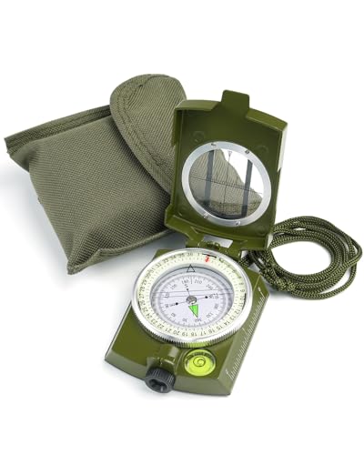 Sportneer Militär Marschkompass, Professioneller Taschenkompass Peilkompass Kompass...