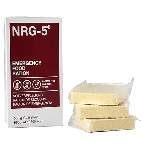 NRG-5 Emergency Food Ration | 2300 kcal Notnahrung | lange haltbar | für Trekking,...