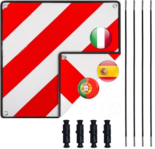 WISCRAFTER Warntafel für Spanien und Portugal Fahrradträger,3 In 1 Alu Reflektierend...