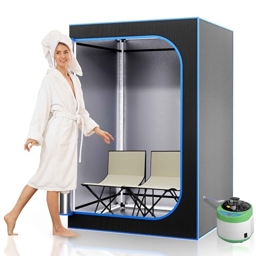 SereneLife mobile Sauna, mini Sauna für 2 Personen, mobile Dampfsauna für zuhause,...