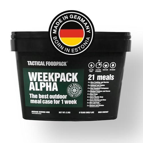 Tactical Foodpack Weekpack Alpha (21 Mahlzeiten) - Gefriergetrocknete Mahlzeiten I zum...