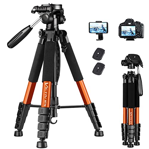 Victiv 182 cm Aluminium Kamera Stativ, Leichtes und Kompaktes Reisestativ für DSLR mit...