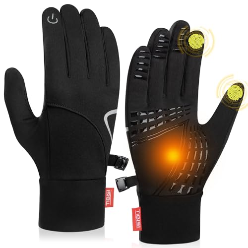 TANSTC Fahrrad HandschuheHerren Damen, Warme Handschuhe [Weiches Vlies & Atmungsaktive]...