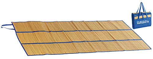 PEARL beach Bastmatte: Faltbare Bast-Strandmatte mit Tragegriffen, 180 x 90 cm...
