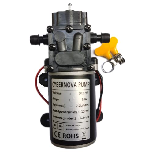 CYBERNOVA DC12V 7L / min 174 PSI Hochdruck Rücklauf-Membranpumpe Selbstansaugende...