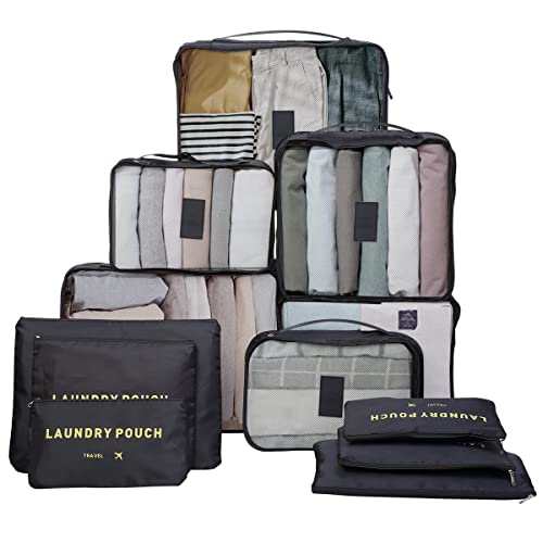 12 Stück Koffer Organizer Set, Packing Cubes for Suitcase Travel Accessories...