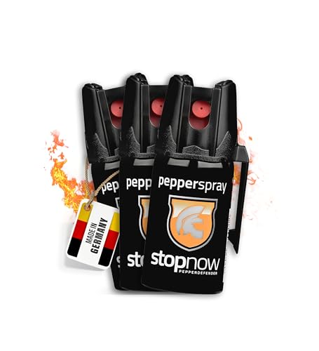 stopnow - 3er Set Pfefferspray & KO-Spray für Selbstverteidigung, Bären & Hunde-Abwehr -...