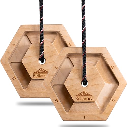 Bellaroca | Hangboard Klettern, Fingerboard aus Holz Indoors und Outdoors, Kletterboard um...