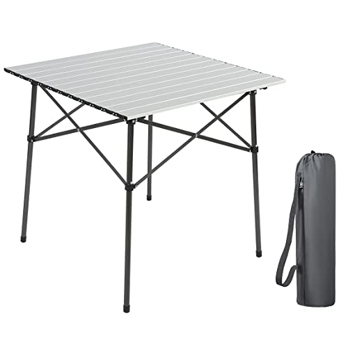 Portal Campingtisch, zusammenklappbar, aus Aluminium, quadratischer Tisch, für 4...