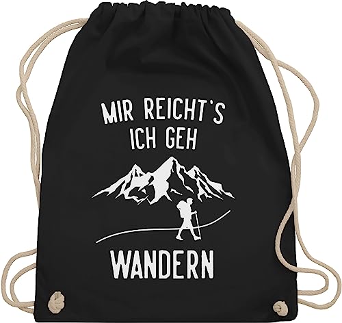 Shirtracer Turnbeutel Rucksack - Laufen Joggen Zubehör - Mir reichts ich geh wandern -...