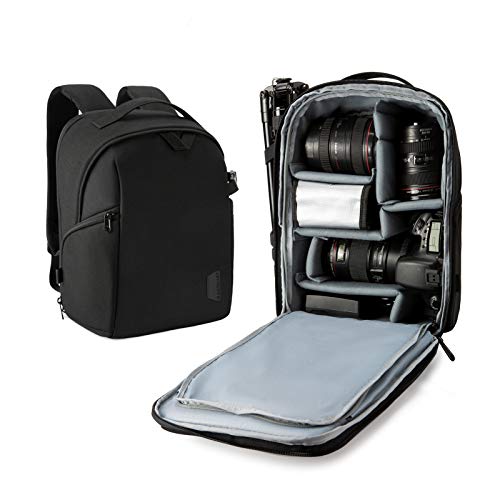 bagsmart Kamerarucksack, DSLR SLR Kameratasche Passend für 13,3-Zoll Laptops, Wasserfeste...