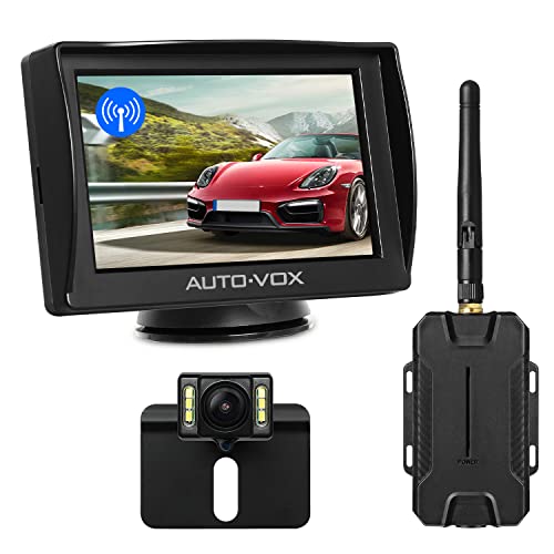 AUTO-VOX M1W Wireless Backup Kamera-Kit,Rückfahrkamera drahtlos, IP68 Wasserdicht LED...
