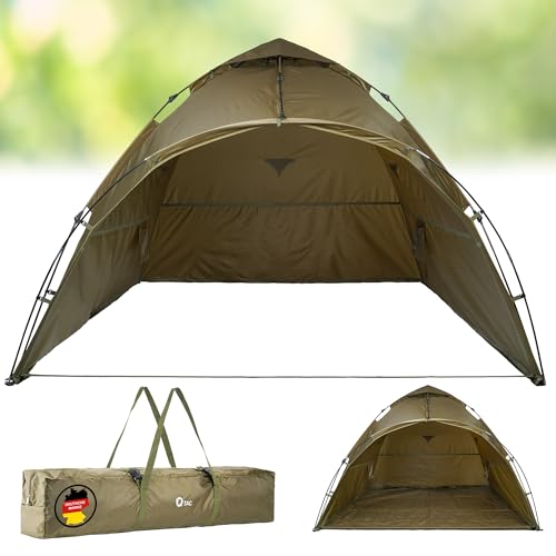 Q-Tac Ruck Zuck Bivvy Angelzelt Vorne Geöffnet, 2 Mann Karpfenzelt, Angel Zelt 250 cm x...