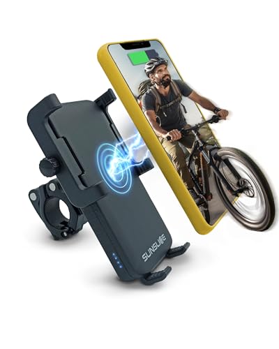 Sunslice Handyhalterung Fahrrad mit integrierter Powerbank und LED Lampe SOLAR