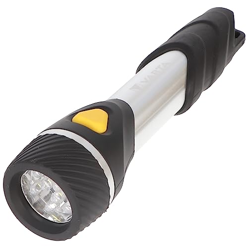 VARTA Taschenlampe mit 9 LEDs inkl. 2x AA Batterien, Day Light Multi LED F20 Leuchte,...