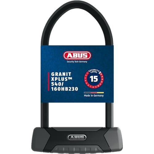 ABUS Bügelschloss Granit XPlus 540 + USH-Halterung - Fahrradschloss mit 13 mm starkem...