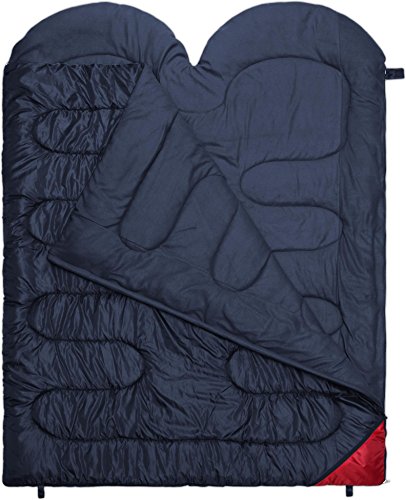 2 Personen Doppelschlafsack Companion in Komfortgröße 220 x 160 cm Farbe Marine