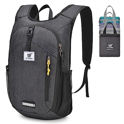 SKYSPER Rucksack Herren 10L Klein Wanderrucksack Faltbarer Tagesrucksack Daypack für...