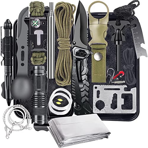 Survival Kit, Outdoor Survival Kit, Militär Notfall Ausrüstung und...