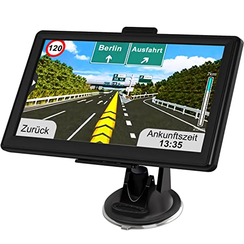Navigationsgerät für Auto LKW 2024 - GPS Navi 7 Zoll PKW LKW Navigation mit Europa UK 52...
