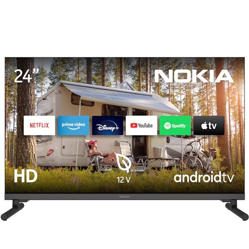 NOKIA 24 Zoll (60cm) Google TV 24” HD 12V (WLAN, Triple Tuner DVB-C/S2/T2) –...