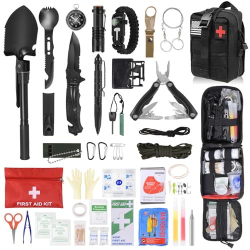 Außen Notfall Survival Kit, Erste Hilfe Set,Survival Set mit Messer für Männer...
